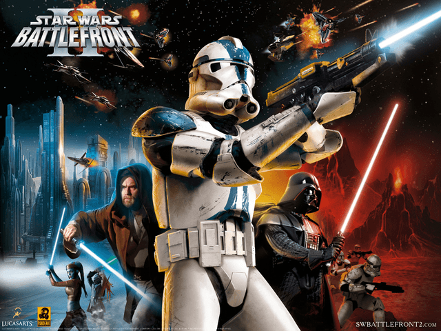 Star Wars Battlefront 2 title screen for Xbox